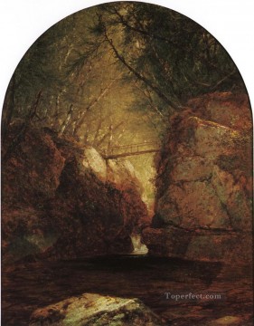 ジョン・フレデリック・ケンセット Painting - バッシュ ビッシュ フォールズ ルミニズムの風景 ジョン フレデリック ケンセット